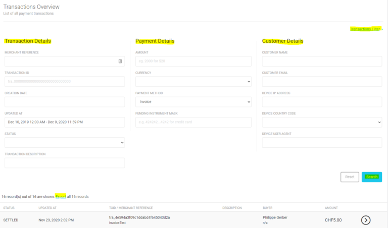 Payyo How do I get a transaction report? - Payyo Support